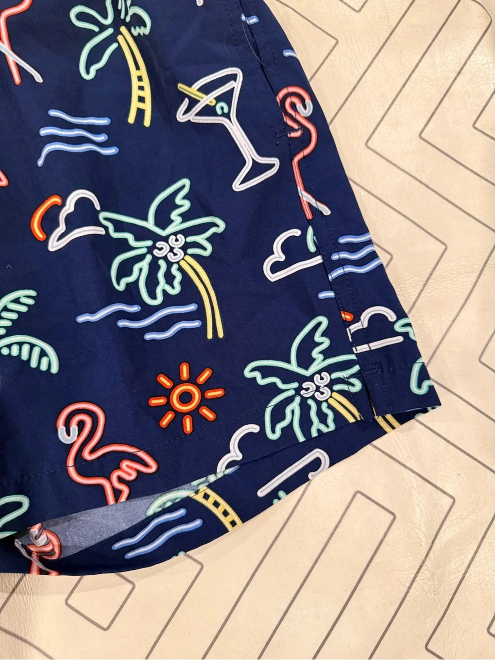 Chubbies Navy Neon Lights Swim Trunks